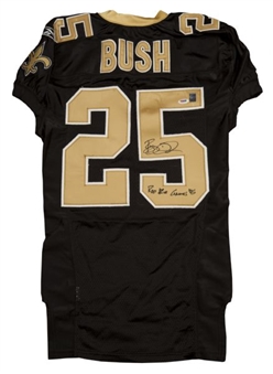 2006 Reggie Bush Team Issued and Signed New Orleans Saints Home Jersey